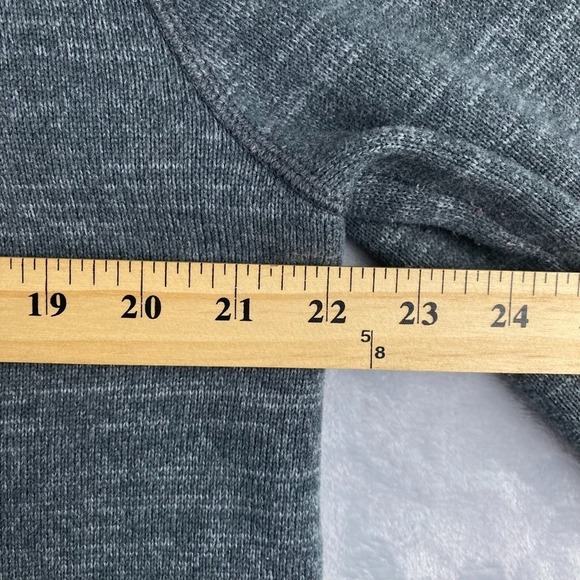Prana Sweater Mens Large Gray 1/4 Zip Pullover Bryce Knit Fleece Sweatshirt - Picture 8 of 10